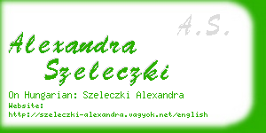 alexandra szeleczki business card